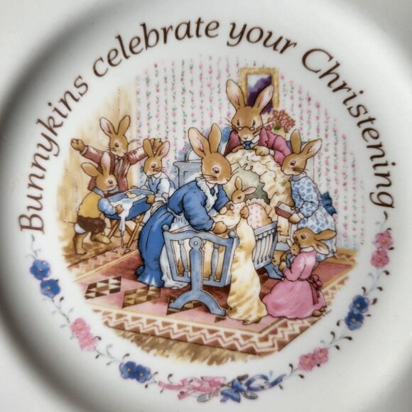 Bunnykins Celebrates Your Christening Plate - Picture 3 of 5